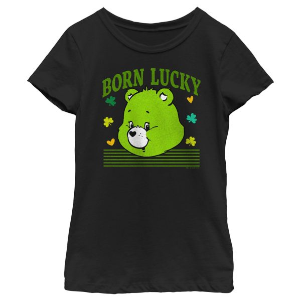 Girl’s Care Bears St. Patrick’s Day Good Luck Bear Born Lucky T-Shirt