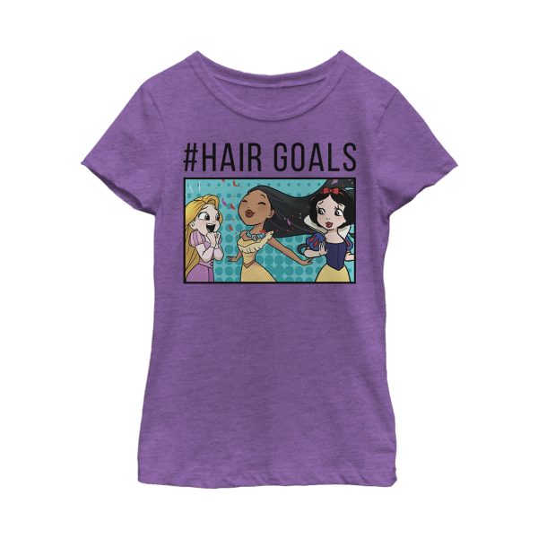 Girl’s Disney Princesses #Hair Goals Cartoon T-Shirt