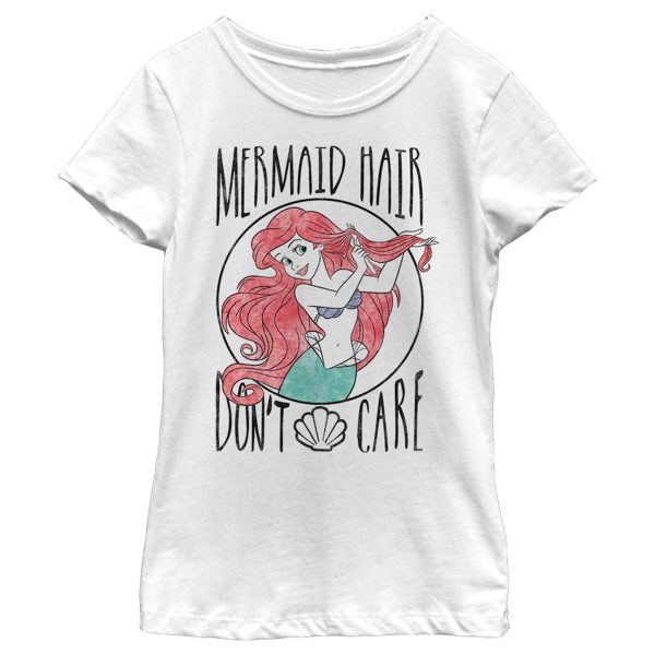 Girl’s Disney The Little Mermaid Ariel Hair Don’t Care T-Shirt