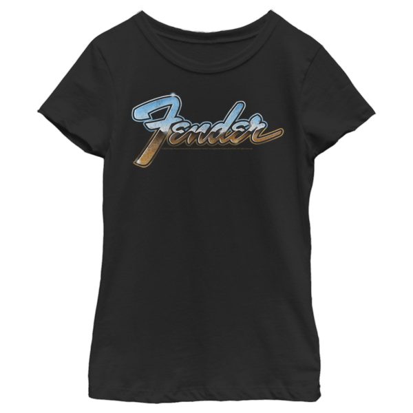 Girl’s Fender Chrome Logo T-Shirt