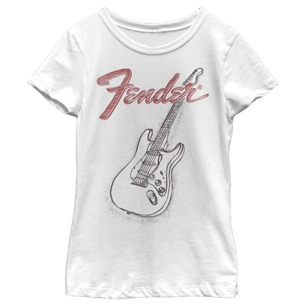 Girl’s Fender Guitar Sketch T-Shirt