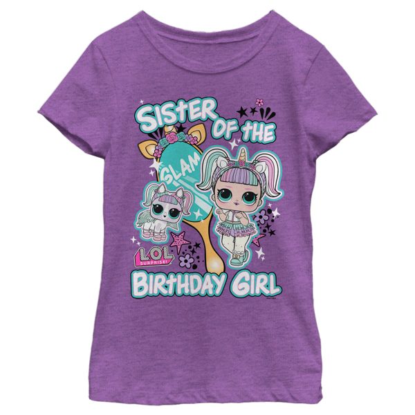 Girl’s L.O.L Surprise Sister of the Birthday Girl Unicorn T-Shirt