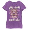 Girl’s Lost Gods Christmas Owl Be Home T-Shirt