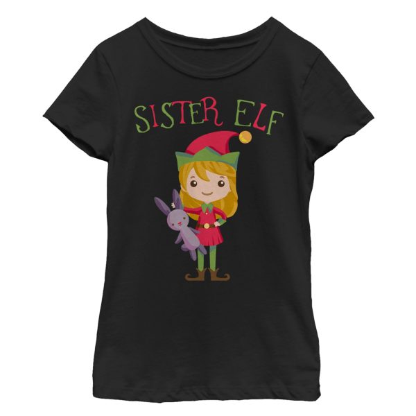 Girl’s Lost Gods Christmas Sister Elf T-Shirt