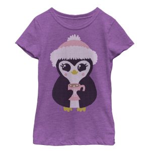 Girl’s Lost Gods Cozy Cocoa Penguin T-Shirt