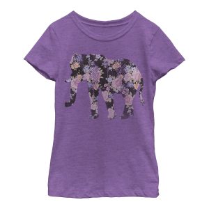 Girl’s Lost Gods Floral Elephant Print T-Shirt