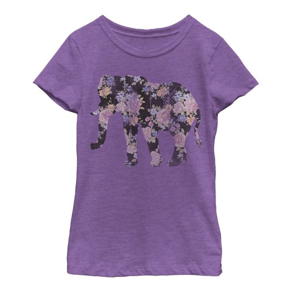 Girl’s Lost Gods Floral Elephant Print T-Shirt