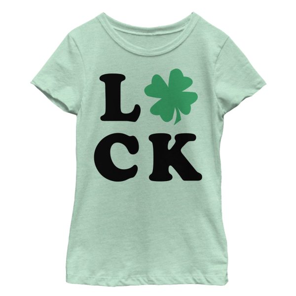 Girl’s Lost Gods St. Patrick’s Day Four-Leaf Clover Luck T-Shirt