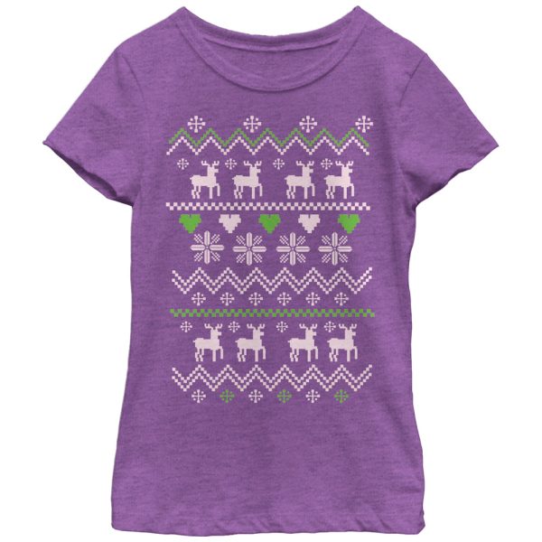 Girl’s Lost Gods Ugly Christmas Reindeer & Hearts T-Shirt