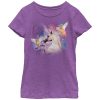 Girl’s Lost Gods Unicorn and Flying Cats in Space T-Shirt