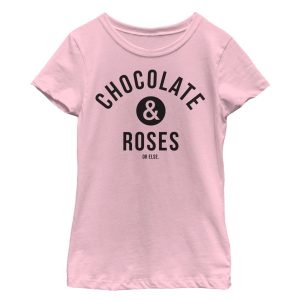 Girl’s Lost Gods Valentine’s Day Chocolate and Roses T-Shirt