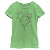 Girl’s Mickey & Friends Christmas Light Silhouette T-Shirt