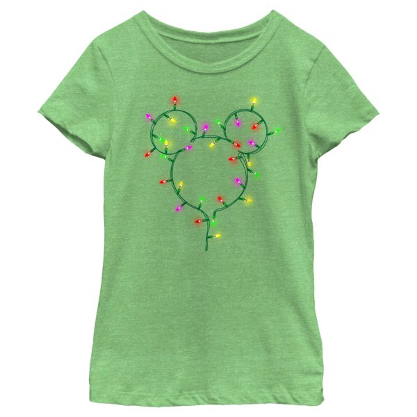 Girl’s Mickey & Friends Christmas Light Silhouette T-Shirt