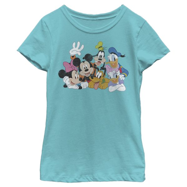 Girl’s Mickey & Friends Club House Group Shot T-Shirt