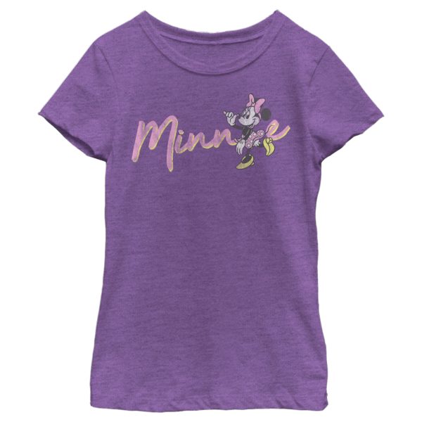 Girl’s Mickey & Friends Cursive Minnie T-Shirt