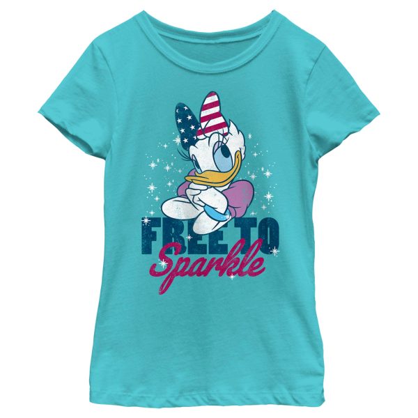 Girl’s Mickey & Friends Daisy Duck Free To Sparkle T-Shirt