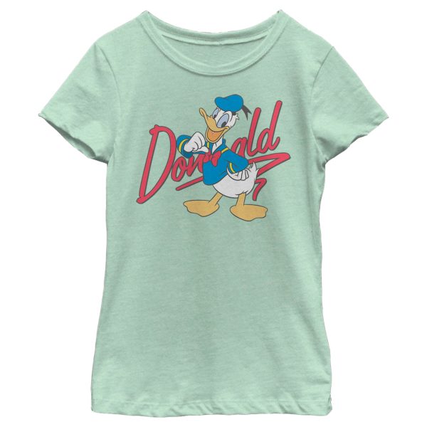 Girl’s Mickey & Friends Donald Duck Signature T-Shirt