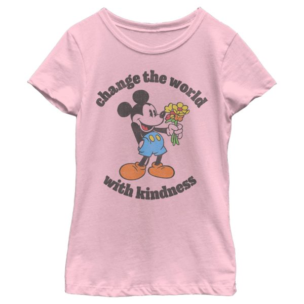 Girl’s Mickey & Friends Mickey Mouse Change the World with Kindness T-Shirt