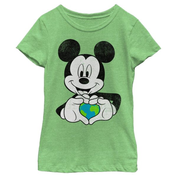 Girl’s Mickey & Friends Mickey Mouse Earth Heart T-Shirt