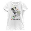 Girl’s Mickey & Friends Mickey Mouse Love the Earth T-Shirt