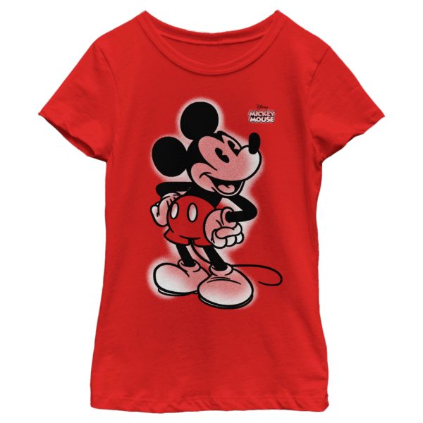 Girl’s Mickey & Friends Mickey Mouse Retro Airbrushed T-Shirt