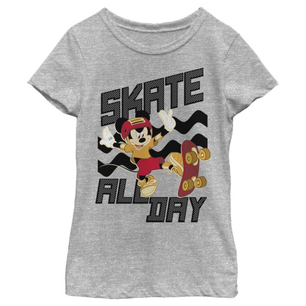 Girl’s Mickey & Friends Mickey Mouse Skate All Day T-Shirt