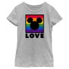 Girl’s Mickey & Friends Mickey Pride Love Rainbow T-Shirt