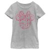 Girl’s Mickey & Friends Mickey and Friends Minnie Heart Silhouette T-Shirt
