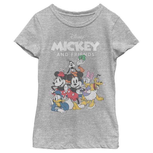 Girl’s Mickey & Friends Mickey and Friends Retro Group T-Shirt