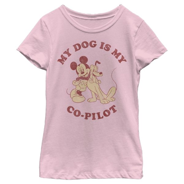 Girl’s Mickey & Friends Mickey and Goofy My Dog is my Co-Pilot T-Shirt