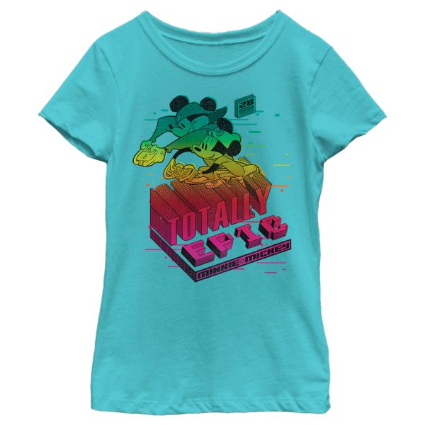 Girl’s Mickey & Friends Mickey and Minnie Totally Epic T-Shirt