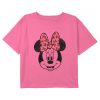 Girl’s Mickey & Friends Minnie Mouse Distressed Pink Bow T-Shirt