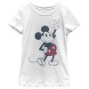 Girl’s Mickey & Friends Plaid Mickey Mouse Retro T-Shirt