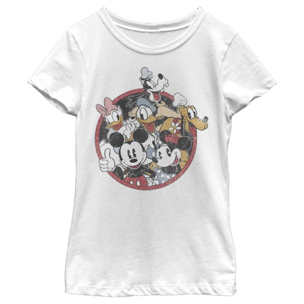 Girl’s Mickey & Friends Retro Group Shot T-Shirt