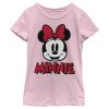 Girl’s Mickey & Friends Retro Minnie Mouse Big Face T-Shirt