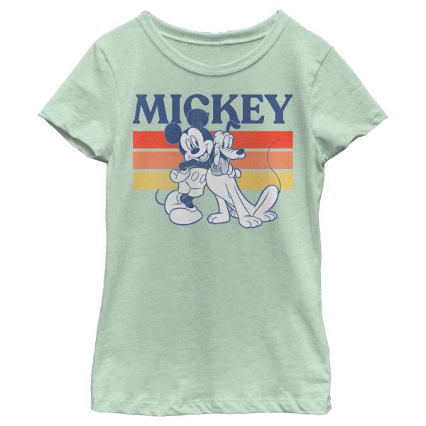 Girl’s Mickey & Friends Retro Pluto and Mickey Mouse T-Shirt