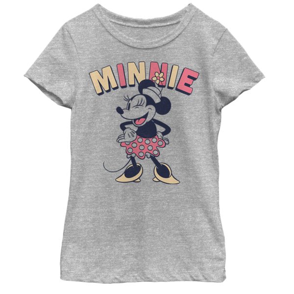 Girl’s Mickey & Friends Retro Winking Minnie T-Shirt