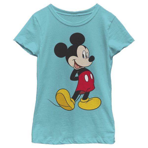 Girl’s Mickey & Friends Smiling Mickey Mouse Portrait T-Shirt