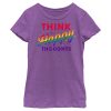 Girl’s Mickey & Friends Think Happy Thoughts Rainbow T-Shirt