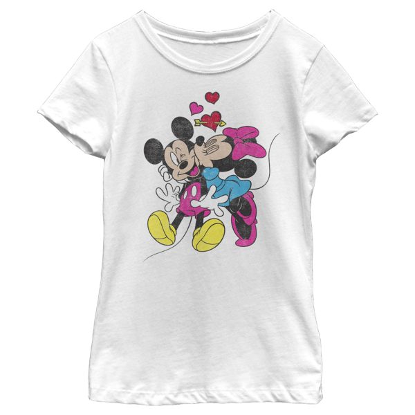 Girl’s Mickey & Friends Valentine’s Day Minnie Mouse Smooch T-Shirt