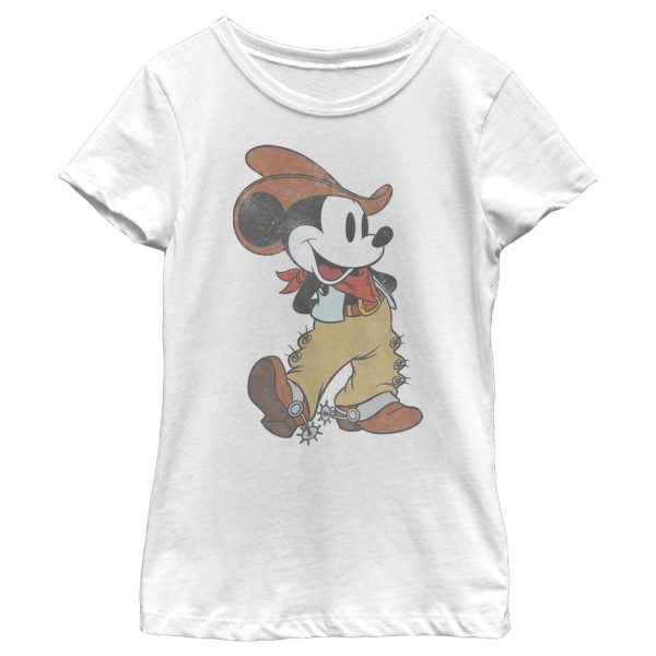 Girl’s Mickey & Friends Western Mickey T-Shirt