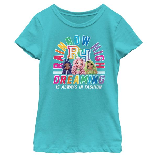 Girl’s Rainbow High Colorful Collegiate Characters T-Shirt