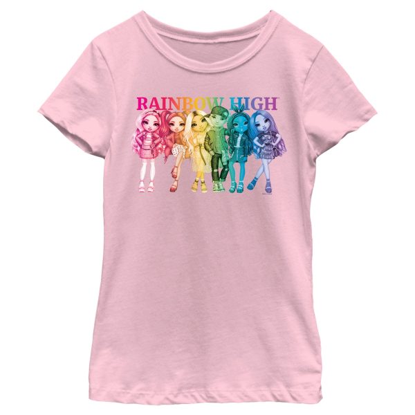 Girl’s Rainbow High Colorful Group Shot T-Shirt