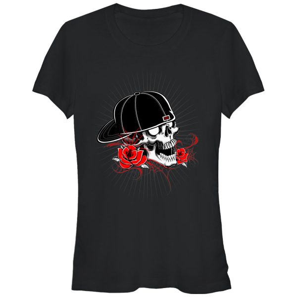 Junior’s Aztlan Baseball Hat Skull and Roses T-Shirt