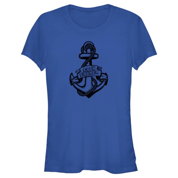 Junior’s Cap’n Crunch Black and White Anchor Logo T-Shirt