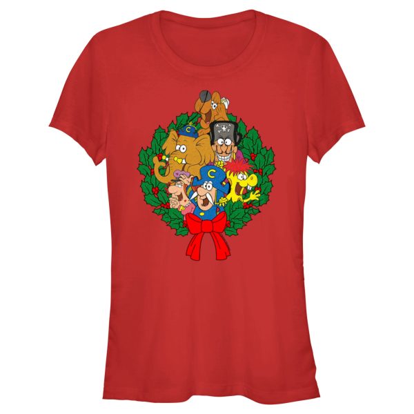 Junior’s Cap’n Crunch Christmas Crew Wreath T-Shirt