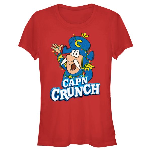 Junior’s Cap’n Crunch Christmas Lights Logo T-Shirt