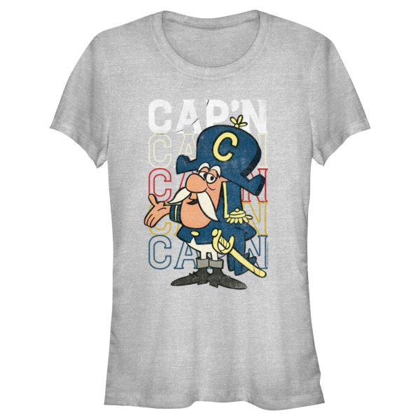 Junior’s Cap’n Crunch Distressed Stacked Logo T-Shirt