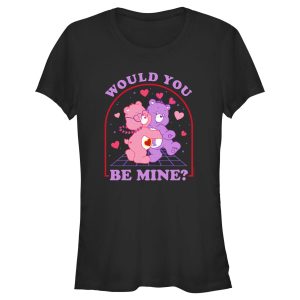 Junior’s Care Bears Valentine’s Day Love-a-Lot Bear and Share Bear Would You Be Mine T-Shirt