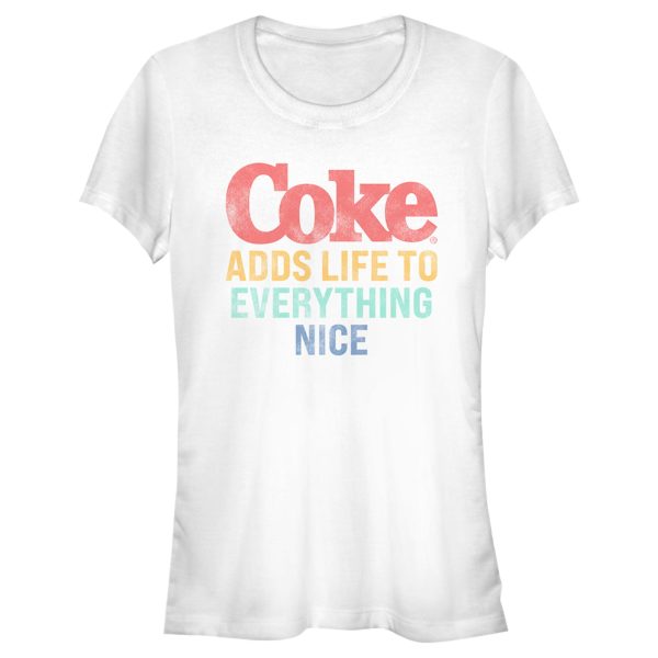 Junior’s Coca Cola Unity Adds Life to Everything Nice Logo T-Shirt